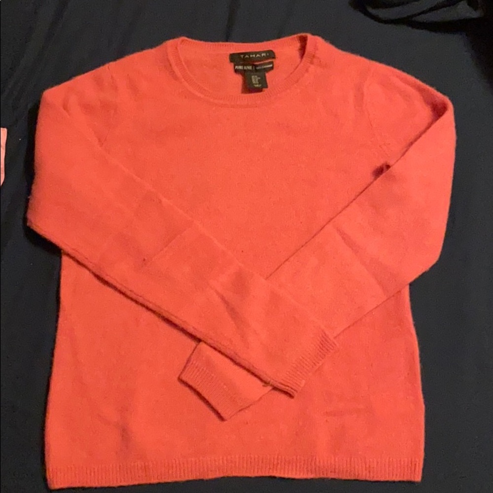 pink tahari cashmere sweater